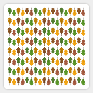 Oak Leaf Colours Pattern Magnet